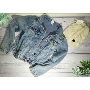 Girls Jean Jacket & Beanie Bundle
